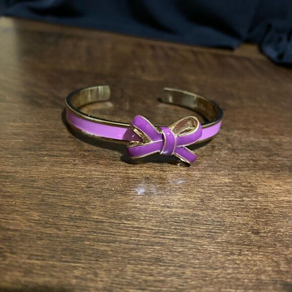 Vera Bradley Bow Bracelet Purple and  gold - Picture 5 of 6